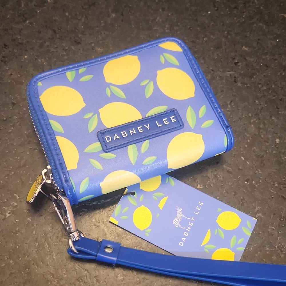 Dabney Lee Blue and Yellow Lemon Wallet